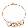 Shangjie OEM индивидуальное персиковое сердце название сердца буква титановые стальные браслет женщин высококачественный браслет